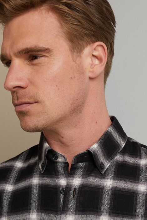 Vanguard long sleeve shirt check viscose co
